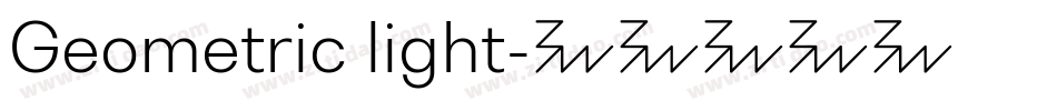 Geometric light字体转换